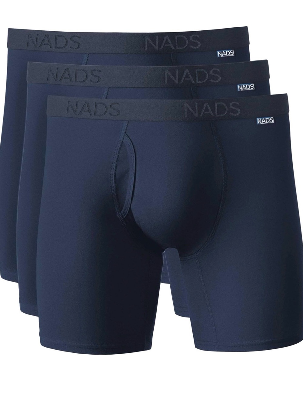 NADS NAVY ORGANIC COTTON BOXER BRIEFS XXL (2 PACK)